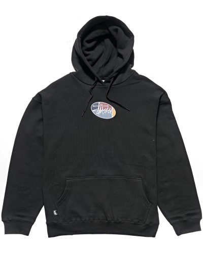 Black Men's Stussy Trivial Pursuit Hoodies | CA0000089