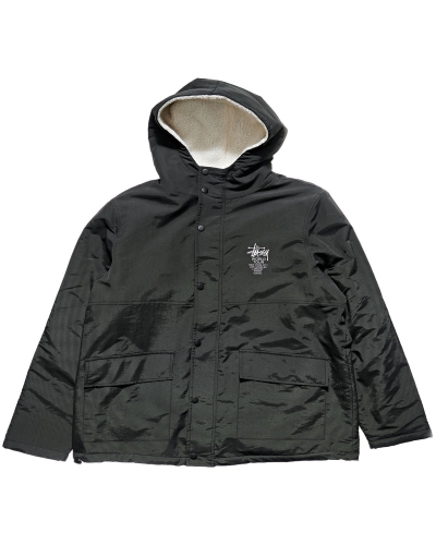 Black Men's Stussy World Tour Reversible Jackets | CA0000366