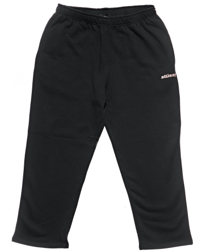 Black Women's Stussy Italic Crop Sweat Pants | CA0000562