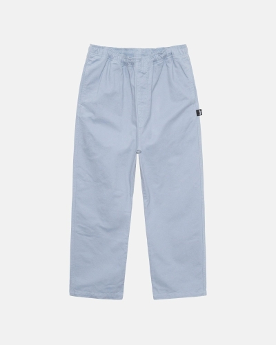 Blue Men's Stussy Brushed Beach Pants | CA0000540