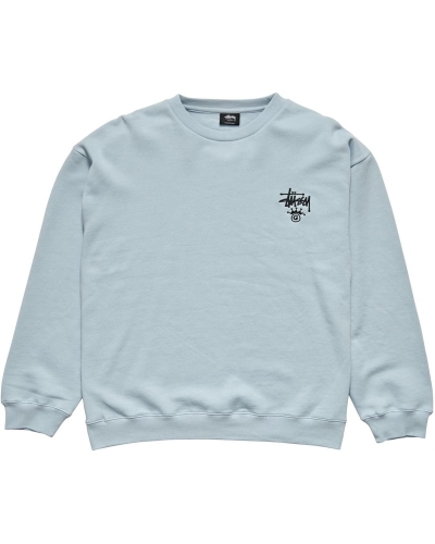 Blue Men's Stussy Copyright Crown Crew Sweaters | CA0000829