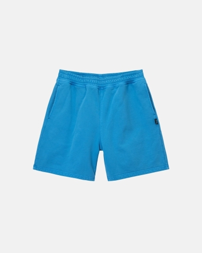 Blue Men's Stussy Pigment Dyed Shorts | CA0000668