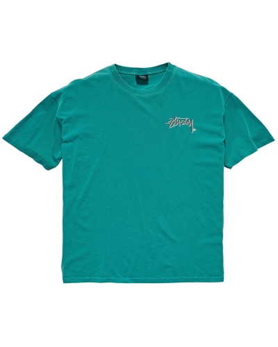 Blue Men's Stussy Shadow Stock SS T Shirts | CA0000264