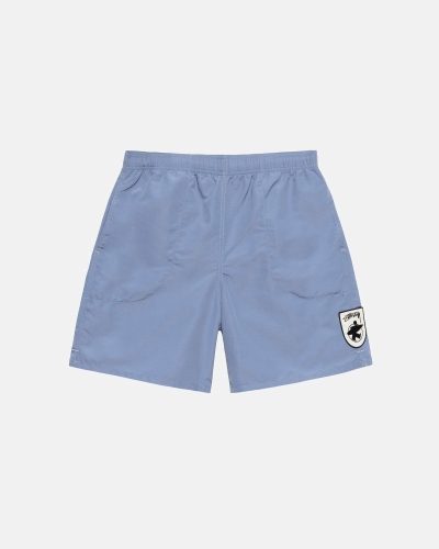 Blue Men's Stussy Surfman Patch Shorts | CA0000703