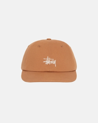 Brown Men's Stussy Basic Stock Low Pro Caps | CA0000389