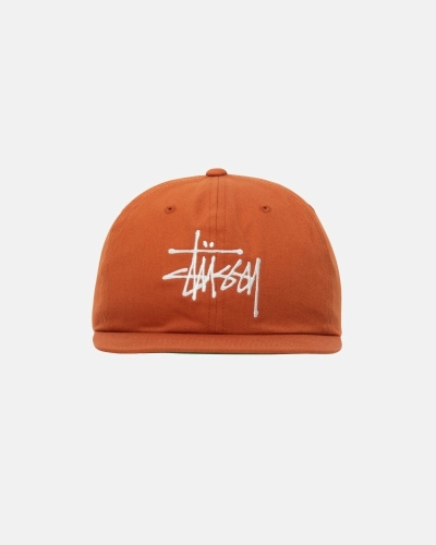 Brown Men's Stussy Basic Strapback Caps | CA0000398