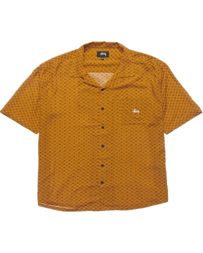 Brown Men's Stussy Liberty SS Shirts | CA0000317