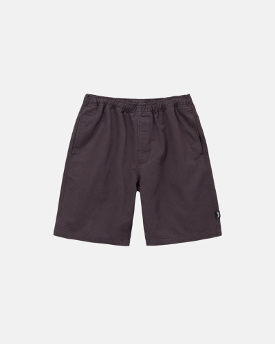 Burgundy Men's Stussy Brushed Shorts | CA0000637