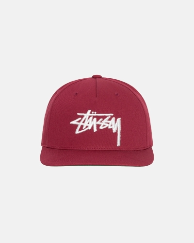 Claret Men's Stussy Big Stock Point Crown Caps | CA0000413