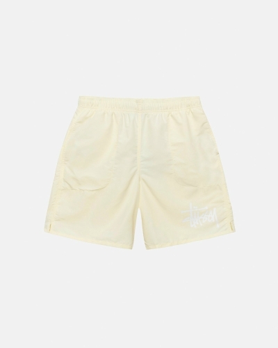 Cream Men's Stussy Big Basic Shorts | CA0000619