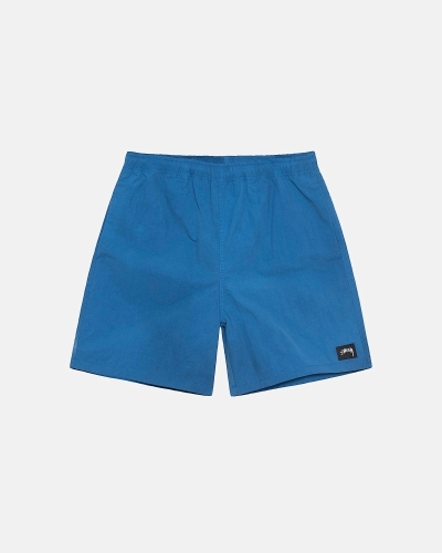 Deep Blue Men's Stussy Wave Dye Nylon Short Shorts | CA0000713