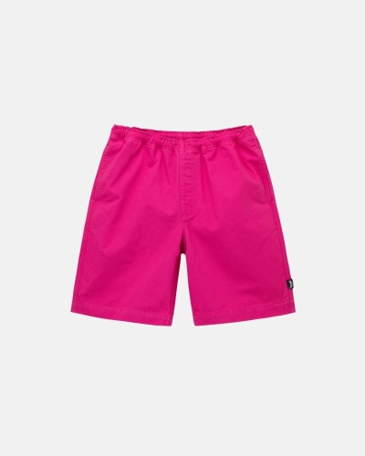 Fuchsia Men's Stussy Brushed Shorts | CA0000633