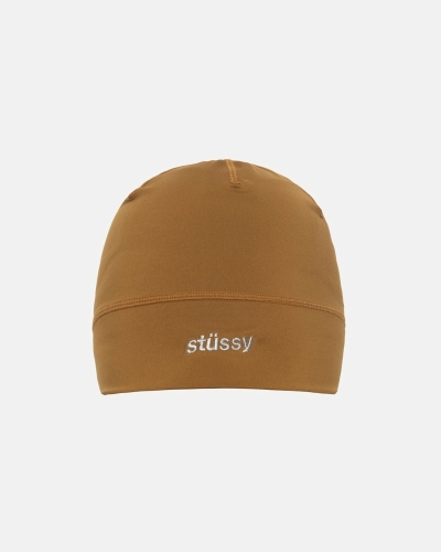 Gold Men's Stussy Helvetica Sport Skullcap Hats | CA0000469