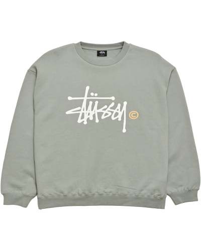 Green Men's Stussy Graffiti Crew Sweaters | CA0000837