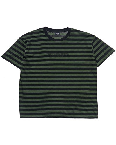 Green Men's Stussy International Stripe SS T Shirts | CA0000224