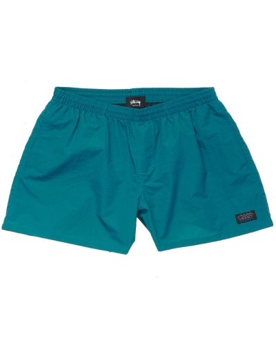 Green Men's Stussy Nylon Big Beach Shorts | CA0000651