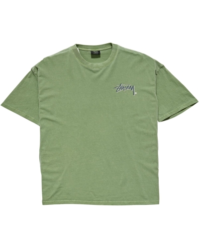 Green Men's Stussy Shadow Stock SS T Shirts | CA0000265