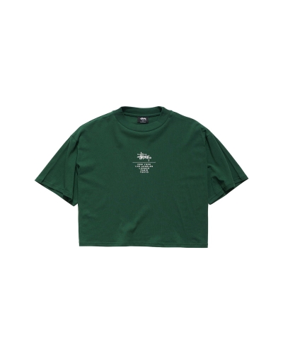 Green Women's Stussy Graffiti Boxy T Shirts | CA0000177