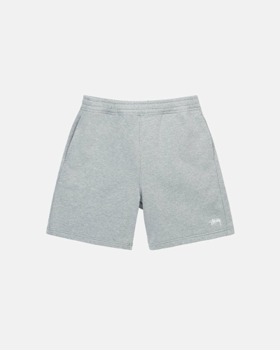 Grey Men's Stussy Stock Logo Shorts | CA0000686