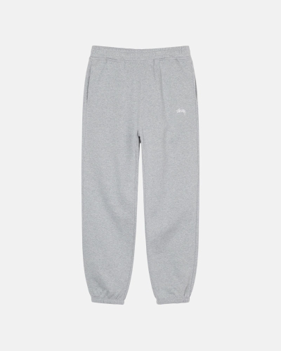 Grey Men's Stussy Stock Logo Sweatpants | CA0000889