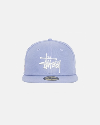 Lavender Men's Stussy Authentic New Era Caps | CA0000374