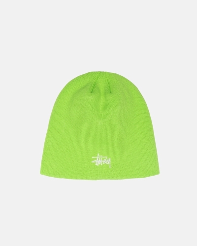 Light Green Men's Stussy Basic Skullcap Beanie | CA0000386