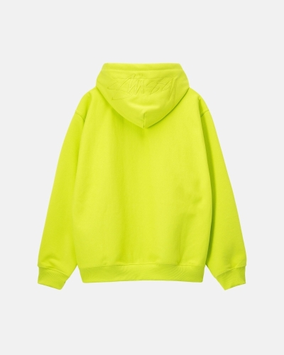 Light Green Men's Stussy Hood Applique Hoodies | CA0000044