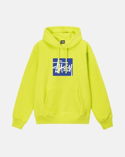 Light Green Men's Stussy Stock Box Hoodies | CA0000073