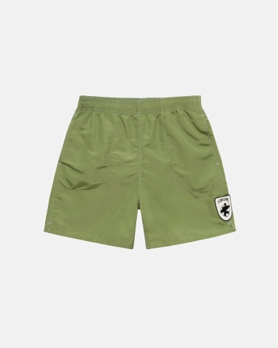 Light Turquoise Men's Stussy Surfman Patch Shorts | CA0000702