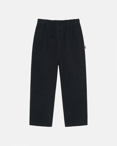 Navy Men's Stussy Brushed Beach Pants | CA0000546