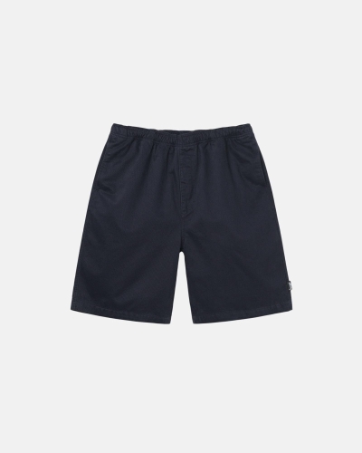 Navy Men's Stussy Brushed Shorts | CA0000632