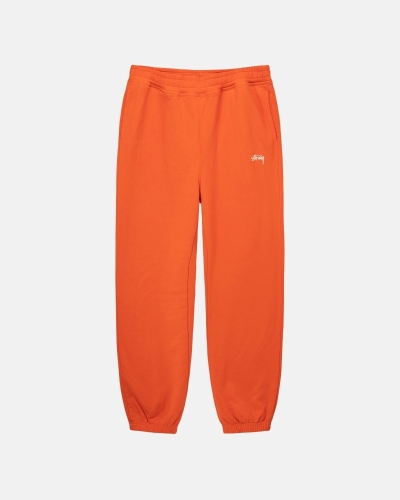 Orange Men's Stussy Overdyed Stock Logo Pant Sweatpants | CA0000886