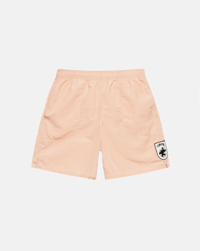 Pink Men's Stussy Surfman Patch Shorts | CA0000701