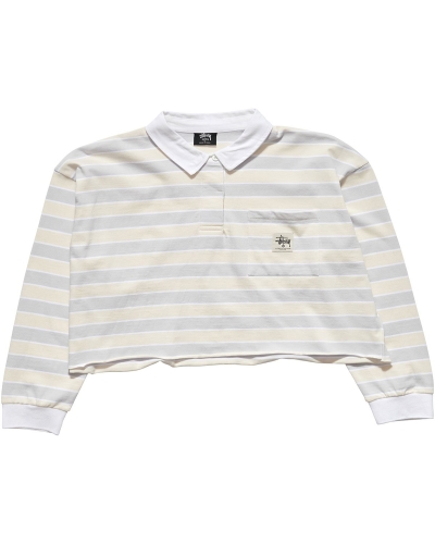 Pink Women's Stussy Anders Stripe Rugby Shirts | CA0000292