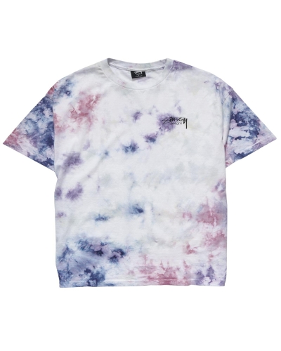 Pink Women's Stussy Designs Marble Tee Sportswear | CA0000756