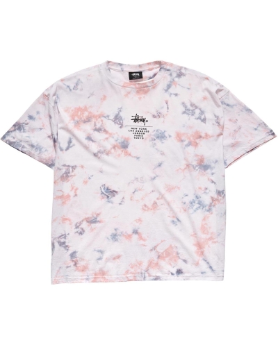 Pink Women's Stussy Florida TD Relaxed T Shirts | CA0000169