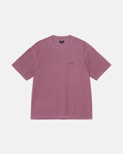 Purple Men's Stussy Lazy T Shirts | CA0000239