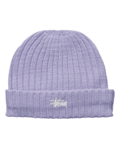 Purple Women's Stussy Graffiti Rib Knit Beanie Hats | CA0000456