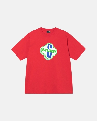 Red Men's Stussy Motel T Shirts | CA0000249