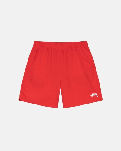 Red Men's Stussy Stock Shorts | CA0000696