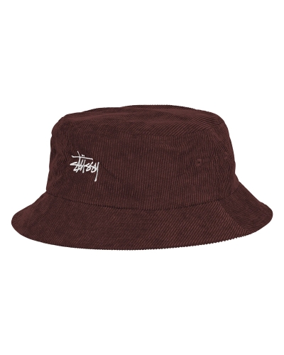 Red Women's Stussy Graffiti Cord Bucket Hats | CA0000444