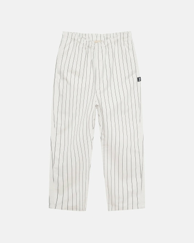 Stripes Men's Stussy Brushed Beach Pants | CA0000541