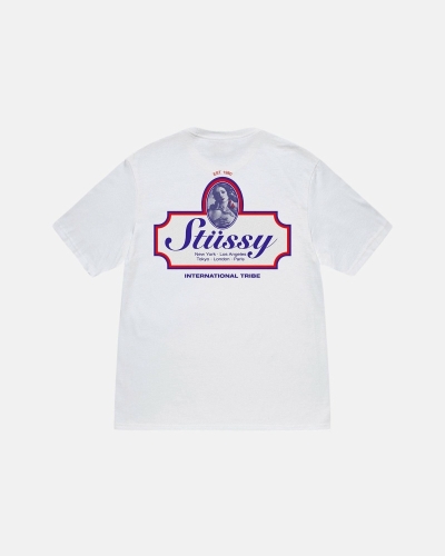 White Men's Stussy Authentic T Shirts | CA0000094