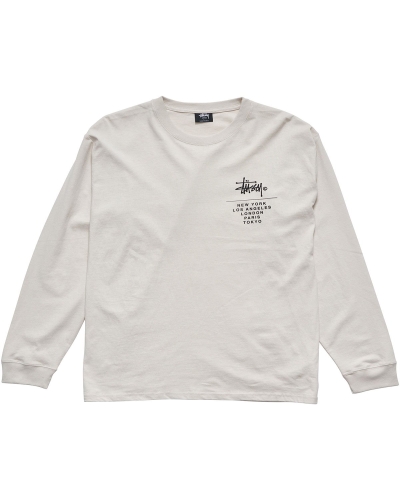 White Men's Stussy Cities Stack Sweatshirts | CA0000899