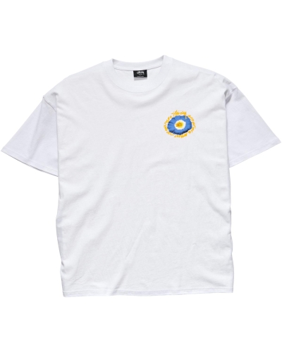 White Men's Stussy Cosmos SS T Shirts | CA0000137