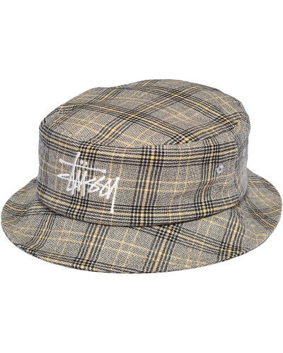 White Men's Stussy Graffiti Check Bucket Hats | CA0000438