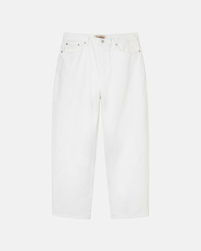 White Men's Stussy Over Dyed Big Ol Jeans | CA0000521