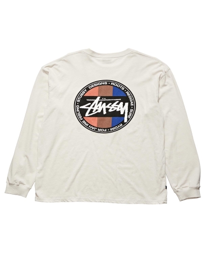 White Men's Stussy Surf Dot Pocket Tee Sweatshirts | CA0000958