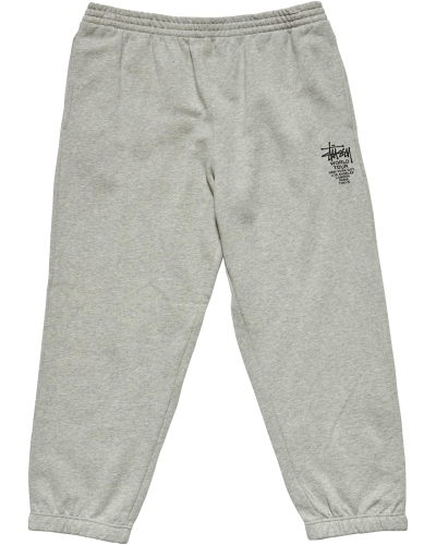 White Men's Stussy World Tour Track Pants | CA0001015