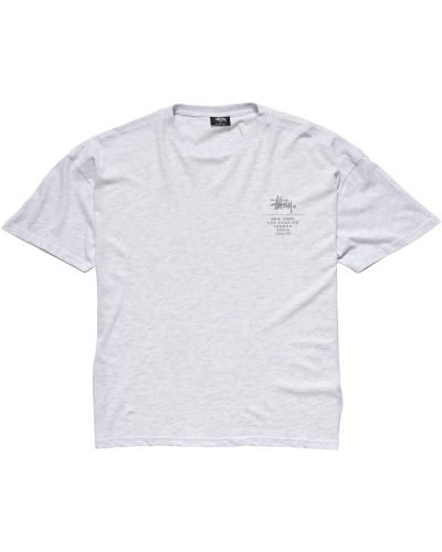 White Women's Stussy City Stack Relaxed T Shirts | CA0000127